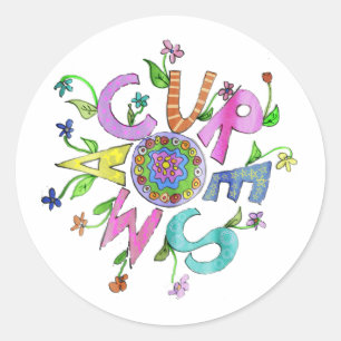 Cure SMA Flower Power 2 Classic Round Sticker