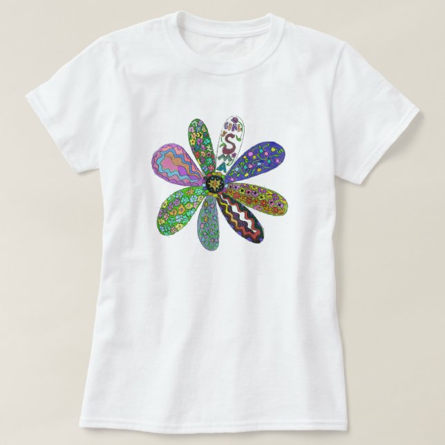 Cure SMA Flower Power Double Trouble T-Shirt (Design Front)