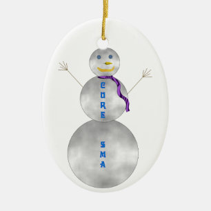 Cure SMA Snowman Ornament