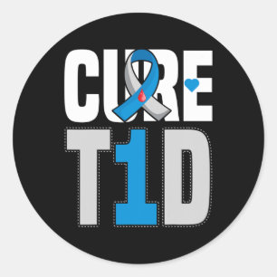Cure T1d - Cure Type 1 Diabetes - T1d Awareness Classic Round Sticker