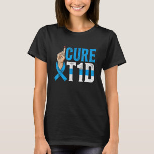 Cure T1d Diabetes Awareness Month Insulin Pancreas T-Shirt