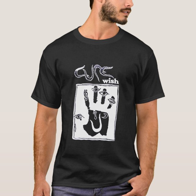 Cure Wish Love Rock Music Band  T-Shirt (Front)