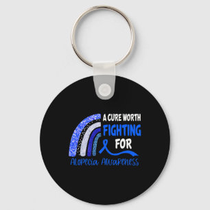 Cure Worth Fighting For Alopecia Awareness Key Ring
