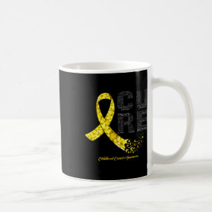 Cure Yellow Ribbon Childhood Cancer Awareness Coffee Mug