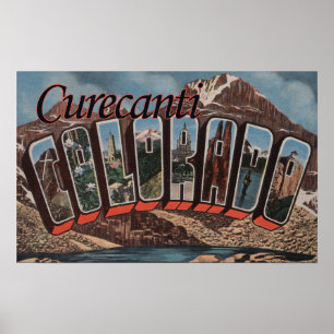 Curecanti, Colorado - Large Letter Scenes Poster