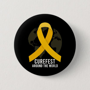 Curefest Around The World Childhood Cancer Awarene 6 Cm Round Badge