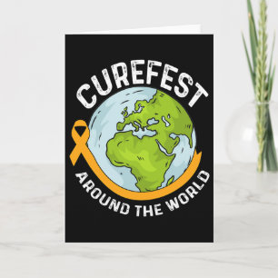 Curefest Around The World Childhood Cancer Awarene Card