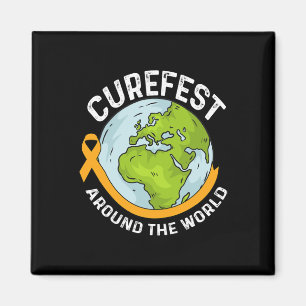 Curefest Around The World Childhood Cancer Awarene Magnet