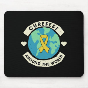 Curefest Around The World Childhood Cancer Awarene Mouse Mat
