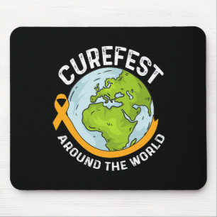 Curefest Around The World Childhood Cancer Awarene Mouse Mat