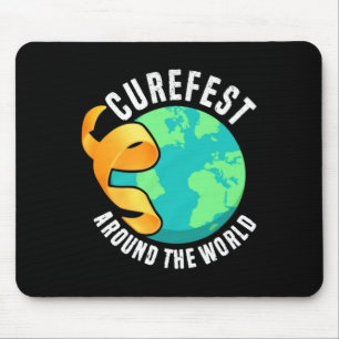 Curefest Around The World Childhood Cancer Awarene Mouse Mat