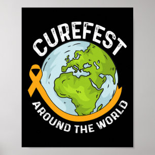 Curefest Around The World Childhood Cancer Awarene Poster