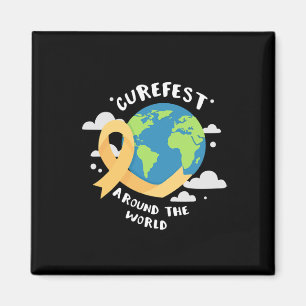 CureFest Around the World Childhood Cancer Support Magnet