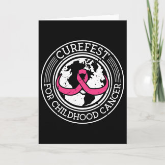 Curefest For Childhood Cancer World Ribbon 2  Card
