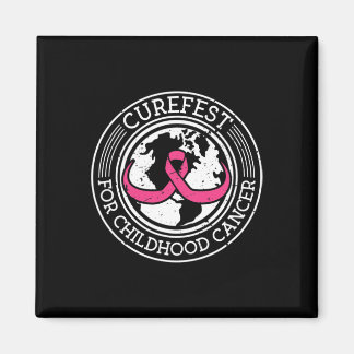 Curefest For Childhood Cancer World Ribbon 2  Magnet
