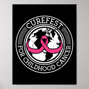 Curefest For Childhood Cancer World Ribbon 2 Poster