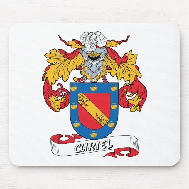 Curiel Family Crest Mouse Mat (Front)