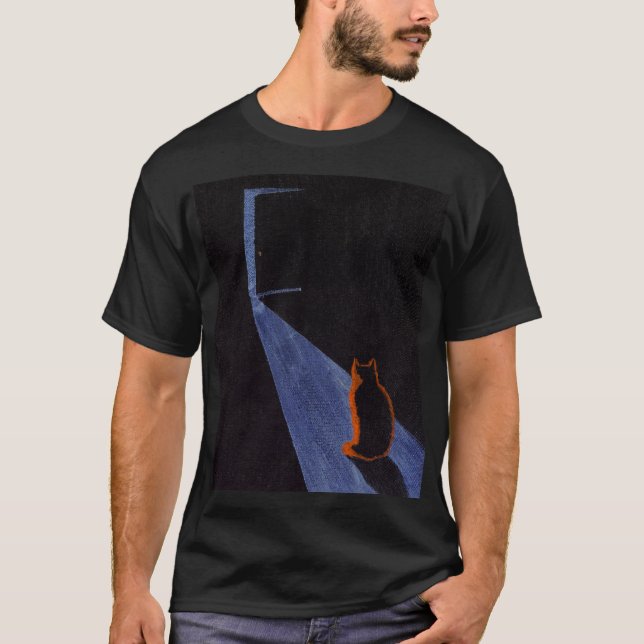 "Curiosity . . ." art T-shirt (Front)
