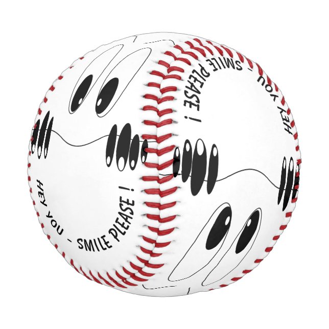 Curiosity Eyes -Funny Baseball - Custom Text (Angled)