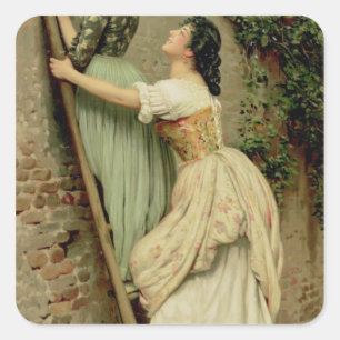 Curiosity, from the Pears Annual, Christmas, 1892 Square Sticker