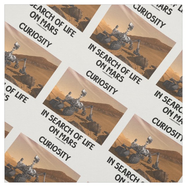 Curiosity In Search Of Life On Mars (Mars Rover) Fabric (Swatch)