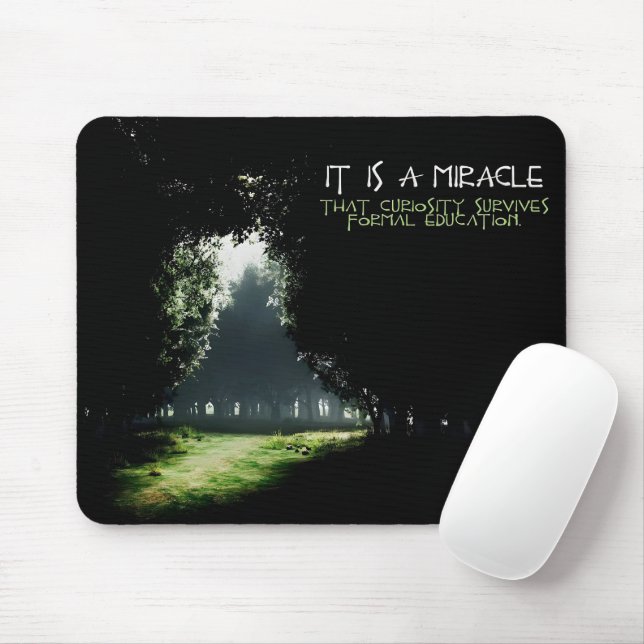 "Curiosity" Inspirational Quote Mouse Mat (With Mouse)