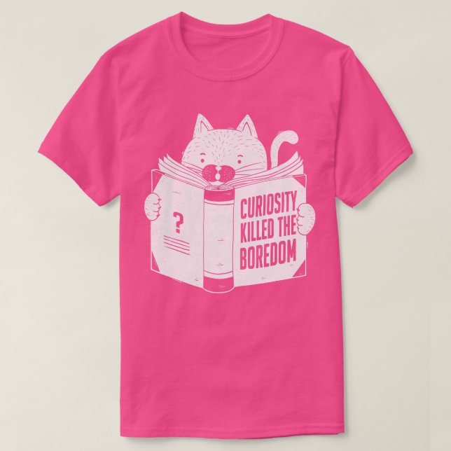 Curiosity Killed The Boredom Black T-Shirt (Design Front)