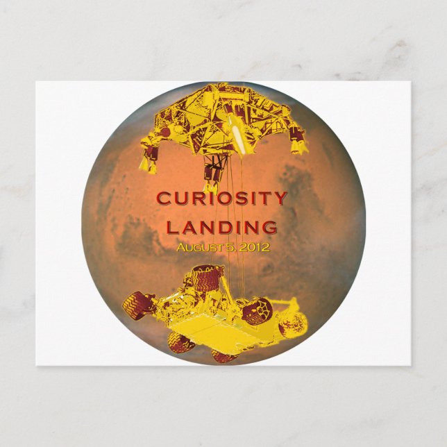 Curiosity Landing Postcard (Front)