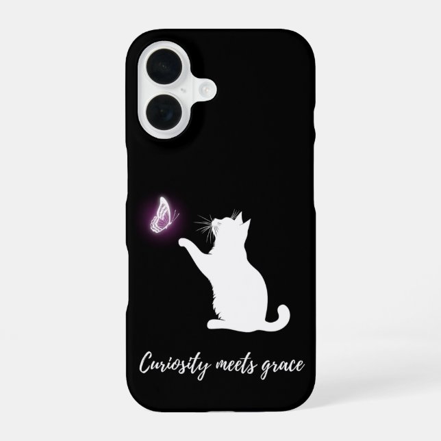 Curiosity meets grace iPhone 16 case (Back)
