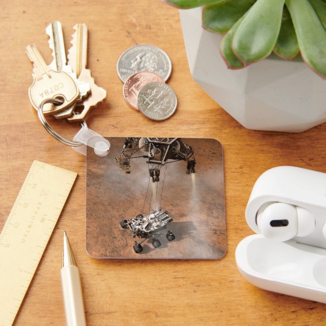 Curiosity Rover Landing On The Martian Surface. Key Ring (Desk)
