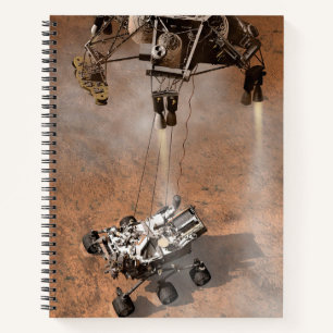 Curiosity Rover Landing On The Martian Surface. Notebook