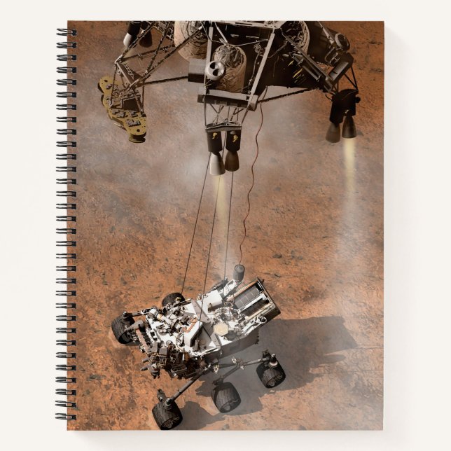 Curiosity Rover Landing On The Martian Surface. Notebook (Front)