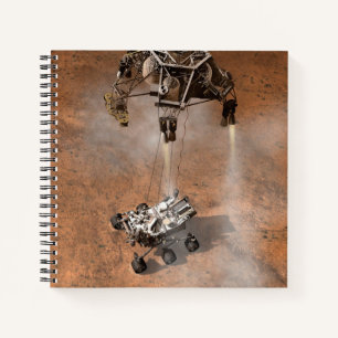 Curiosity Rover Landing On The Martian Surface. Notebook