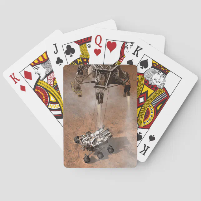 Curiosity Rover Card Curiosity Rover Landing On The Martian Surface. Playing Cards | Zazzle