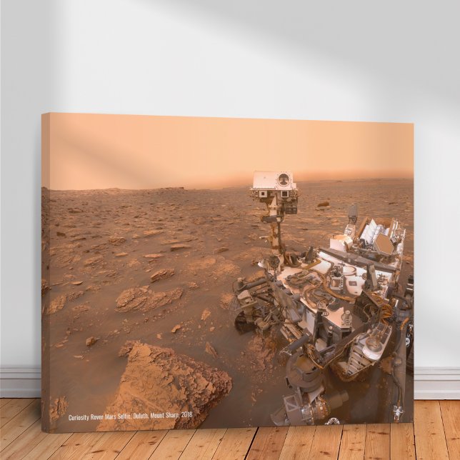 Curiosity Rover Mars Dusty Selfie at Mount Sharp Canvas Print (Creator Uploaded)