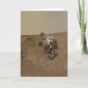 Curiosity Rover On The Surface Of Mars. Card