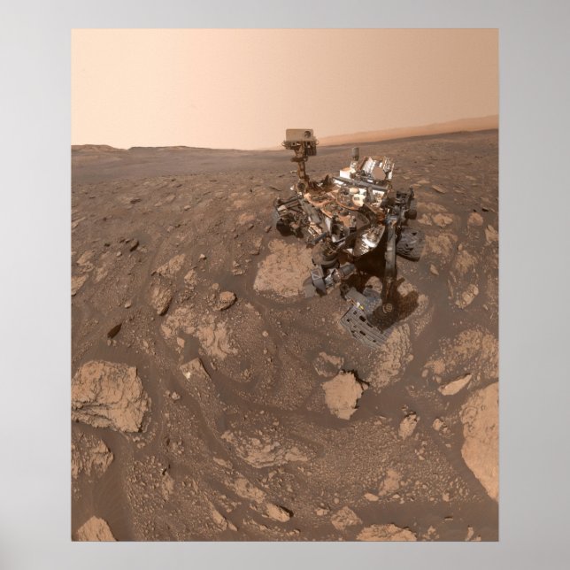 Curiosity's Selfie at the Mary Anning location on Poster (Front)