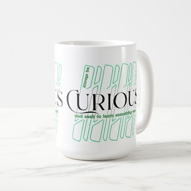 Curious 5W Coffee Mug (Front Right)