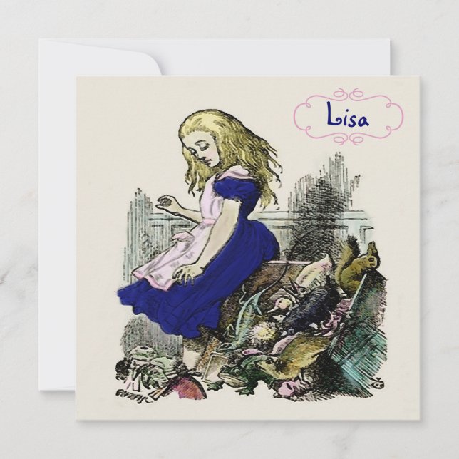 Curious Alice ~ Invitiations Wonderland Invitation (Front)
