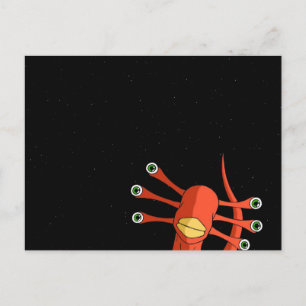 "Curious Alien" Postcard