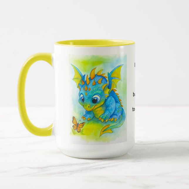Curious Baby Dragon Mug (Left)