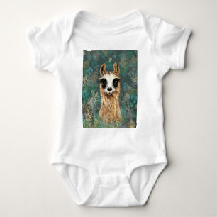 Curious Baby Llama Baby Bodysuit