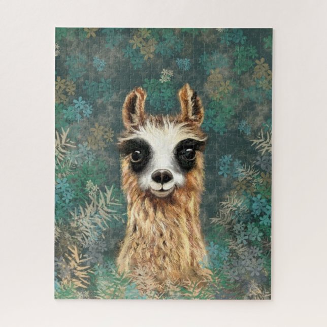 Curious Baby Llama - Cute - Jigsaw Puzzle (Vertical)