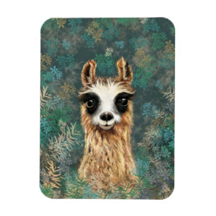 Curious Baby Llama - Cute Magnet