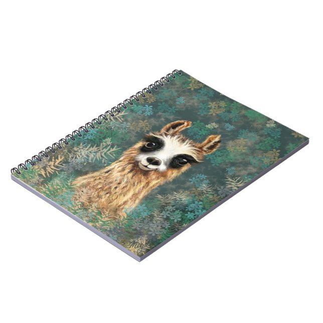 Curious Baby Llama - Cute - Notebook (Left Side)