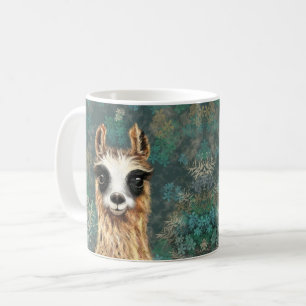 Curious Baby Llama Funny Coffee Mug