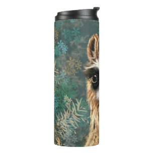 Curious Baby Llama Funny Thermal Tumbler