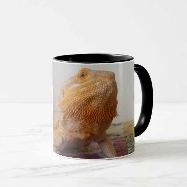 Curious Bearded Dragon Photo Design Funny Mug (Front Right)