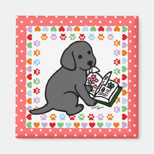 Curious Black Labrador Puppy Magnet