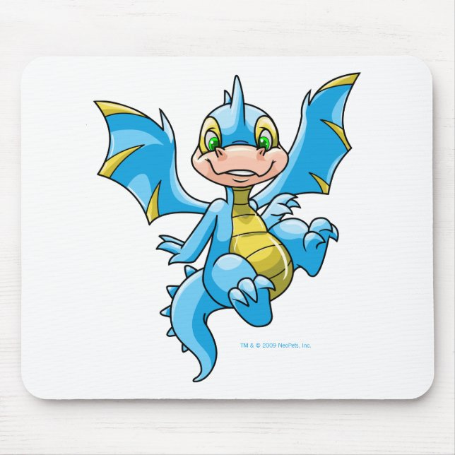 Curious blue Scorchio Mouse Mat (Front)